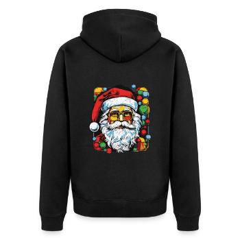 Père Noël coloré Père Noël Père Noël - Veste à capuche bio Premium Unisexe - noir - Dos - Nico (187cm)