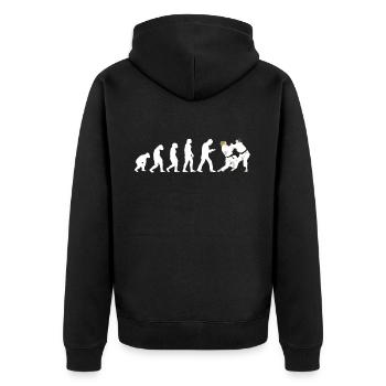 Judoka Taekwondo Karaté Aïkido Ju-Jutsu Evolution - Veste à capuche bio Premium Unisexe - noir - Dos - Nico (187cm)