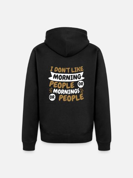 Black Humor Funny - Unisex Premium Organic Zip Hoodie - black