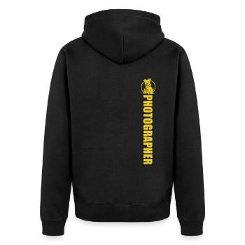 Landscape Photographer, Nature Photographer, Animal Photographer - Unisex Premium Organic Zip Hoodie - black - Back - Nico (187cm)