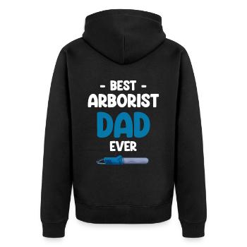 Le meilleur papa arboriste de tous les temps - Veste à capuche bio Premium Unisexe - noir - Dos - Nico (187cm)