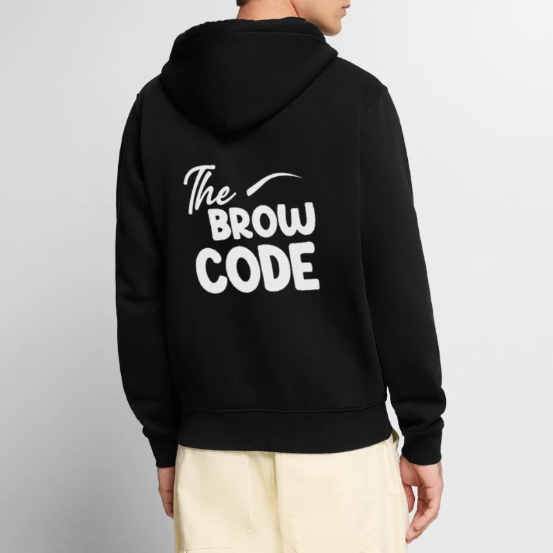 L’esthéticienne sourcilière code sourcils Veste à capuche bio Premium Unisexe