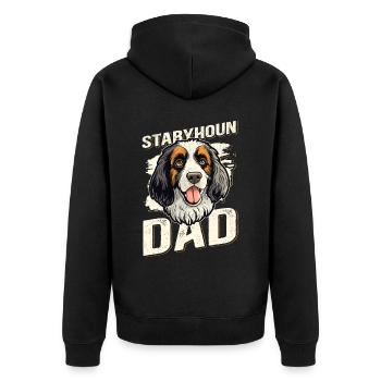 Cadeau de propriétaire de chien Stabyhoun Dad Stabijhoun - Veste à capuche bio Premium Unisexe - noir - Dos - Nico (187cm)