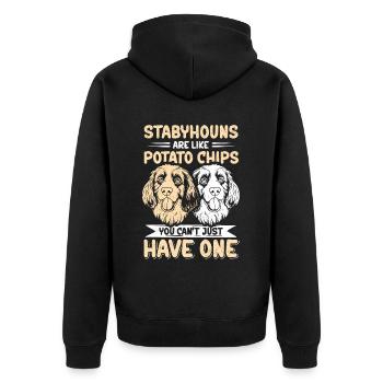 Chiens Stabyhoun Cadeau de propriétaire de chien Stabijhoun - Veste à capuche bio Premium Unisexe - noir - Dos - Nico (187cm)