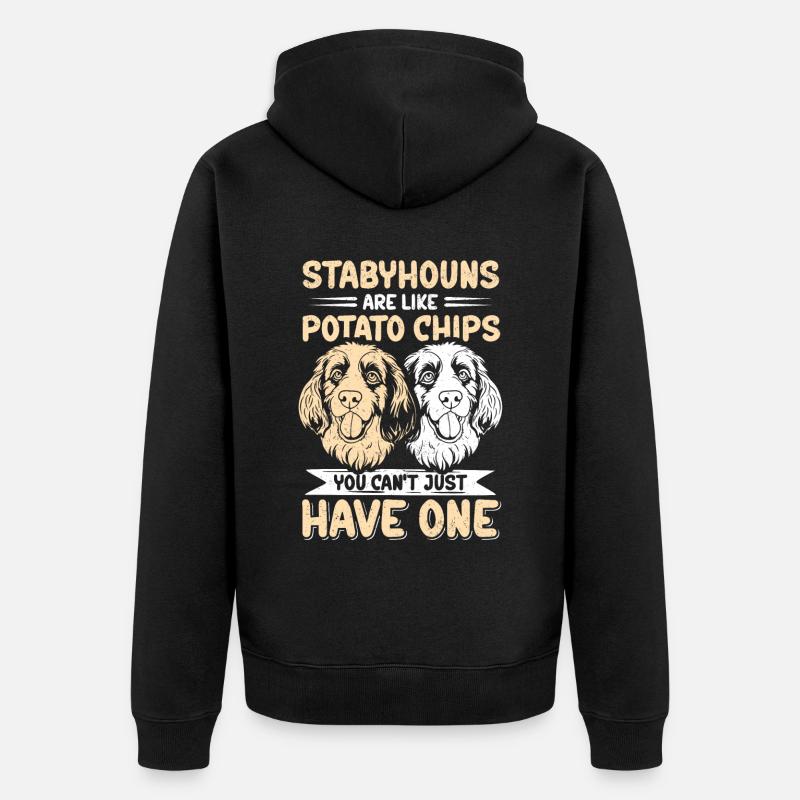 Stabyhoun Hunde Stabijhoun Hundebesitzer Geschenk - Unisex Premium Bio Zip Hoodie - Schwarz