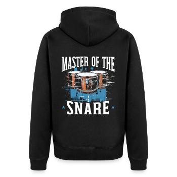 Snare Drum Musical Instrument Musician Drummer - Unisex Premium Organic Zip Hoodie - black - Back - Nico (187cm)