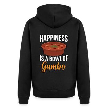 Gumbo Lovers Foodie Louisiane Manger Cuisine Cajun - Veste à capuche bio Premium Unisexe - noir - Dos - Nico (187cm)