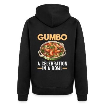 Gumbo Lovers Foodie Louisiane Manger Cuisine Cajun - Veste à capuche bio Premium Unisexe - noir - Dos - Nico (187cm)