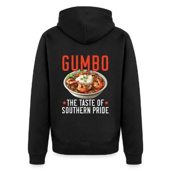 Gumbo Lover Foodie Louisiane Cuisine Cajun Cuisine - Veste à capuche bio Premium Unisexe - noir - Dos - Nico (187cm)
