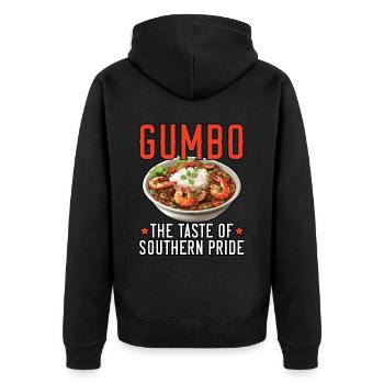 Gumbo Lovers Foodie Louisiane Manger Cuisine Cajun - Veste à capuche bio Premium Unisexe - noir - Dos - Nico (187cm)
