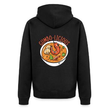 Gumbo Lovers Foodie Louisiane Manger Cuisine Cajun - Veste à capuche bio Premium Unisexe - noir - Dos - Nico (187cm)
