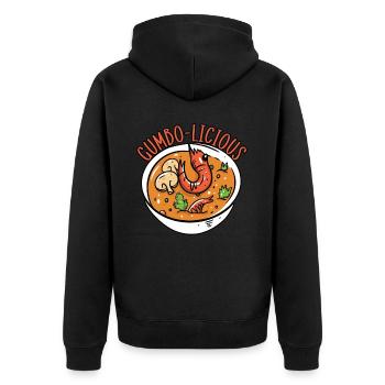 Gumbo Lovers Foodie Louisiane Manger Cuisine Cajun - Veste à capuche bio Premium Unisexe - noir - Dos - Nico (187cm)
