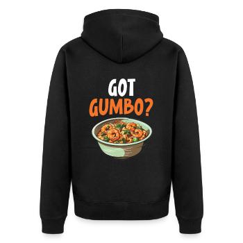 Gumbo Lovers Foodie Louisiane Manger Cuisine Cajun - Veste à capuche bio Premium Unisexe - noir - Dos - Nico (187cm)