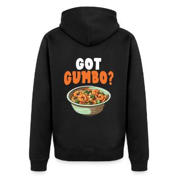 Gumbo Lovers Foodie Louisiane Manger Cuisine Cajun - Veste à capuche bio Premium Unisexe - noir - Dos - Nico (187cm)