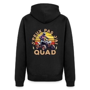 Je Peux Pas J'ai Quad - Veste à capuche bio Premium Unisexe - noir - Dos - Nico (187cm)
