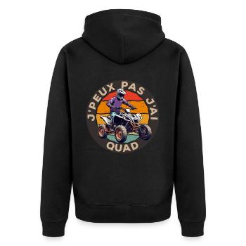 Je Peux Pas J'ai Quad - Veste à capuche bio Premium Unisexe - noir - Dos - Nico (187cm)