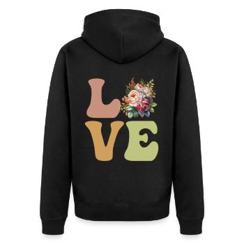 Florist, Flower, Flower Gardener - Unisex Premium Organic Zip Hoodie - black - Back - Nico (187cm)