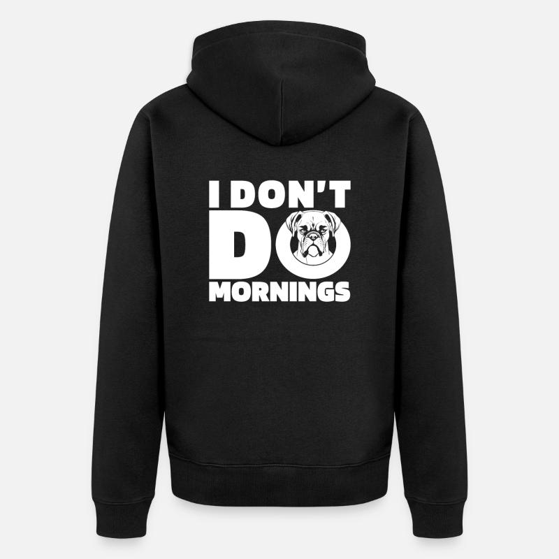 Boxer Chien Allemand Boxer Drôle - Veste à capuche bio Premium Unisexe - noir