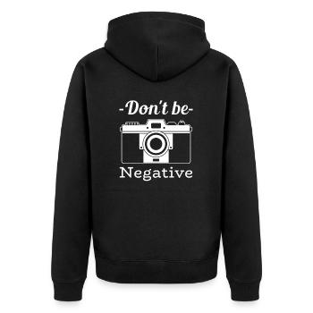 Fotografen lustiges Sprüche Tier-Naturfotograf - Unisex Premium Bio Zip Hoodie - Schwarz - Hinten - Nico (187cm)