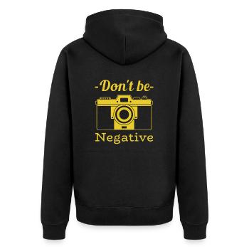 Fotografen lustiges Sprüche Tier-Naturfotograf - Unisex Premium Bio Zip Hoodie - Schwarz - Hinten - Nico (187cm)