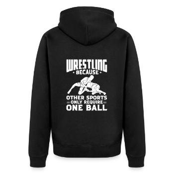 Lutteur lutteur Fight Wrestling Ringer cadeau - Veste à capuche bio Premium Unisexe - noir - Dos - Nico (187cm)