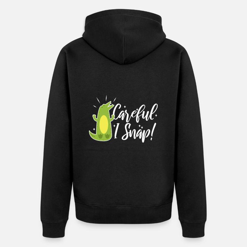 Attention je casse l’alligator - Veste à capuche bio Premium Unisexe - noir