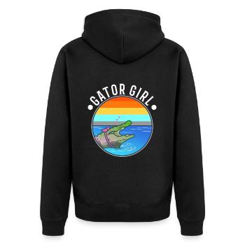 Gator Girl - Veste à capuche bio Premium Unisexe - noir - Dos - Nico (187cm)