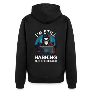 Cybersécurité Art Hacking Amateur Informatique Nerd - Veste à capuche bio Premium Unisexe - noir - Dos - Nico (187cm)