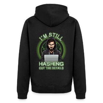 Cybersécurité Art Hacking Amateur Informatique Nerd - Veste à capuche bio Premium Unisexe - noir - Dos - Nico (187cm)