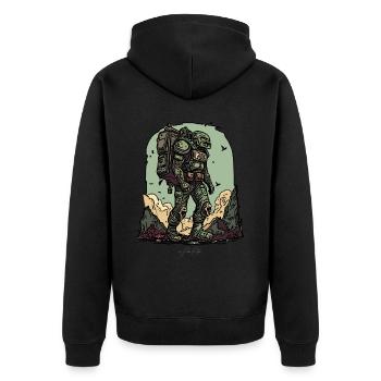 Mission sur une planète lointaine - Veste à capuche bio Premium Unisexe - noir - Dos - Nico (187cm)