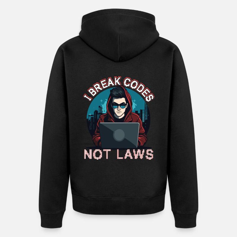 Ethischer Hacking -Analyst Ethische - Unisex Premium Bio Zip Hoodie - Schwarz
