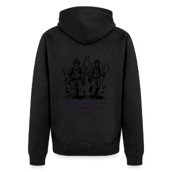 Surveillance de quartier en cas d’urgence - Veste à capuche bio Premium Unisexe - noir - Dos - Nico (187cm)