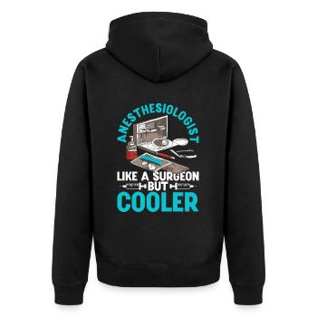 Anesthesiologist Anesthesiology - Unisex Premium Organic Zip Hoodie - black - Back - Nico (187cm)