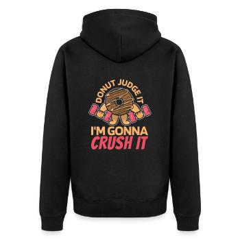 Donut Fitness Donut Gym - Veste à capuche bio Premium Unisexe - noir - Dos - Nico (187cm)