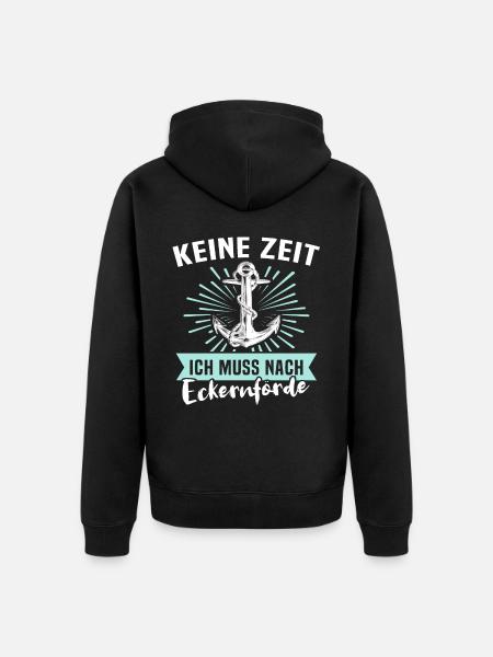 Eckernförde Eckernförder - Unisex Premium Bio Zip Hoodie - Schwarz