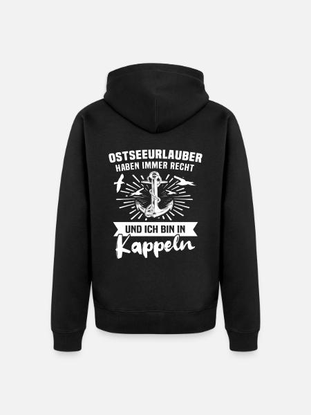 Kappeln Sprüche Kappelner - Unisex Premium Bio Zip Hoodie - Schwarz