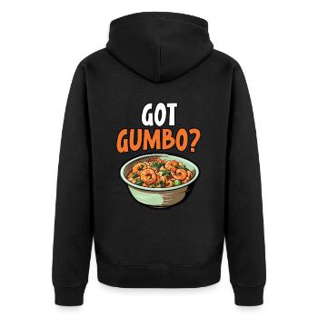 Gumbo Lovers Foodie Louisiane Manger Cuisine Cajun - Veste à capuche bio Premium Unisexe - noir - Dos - Nico (187cm)