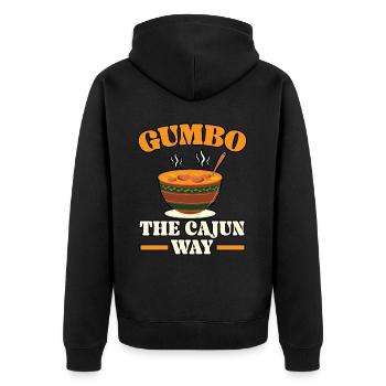 Gumbo Lovers Foodie Louisiane Manger Cuisine Cajun - Veste à capuche bio Premium Unisexe - noir - Dos - Nico (187cm)