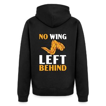 Buffalo Wings Foodie Cuisine Américaine Poulet - Veste à capuche bio Premium Unisexe - noir - Dos - Nico (187cm)