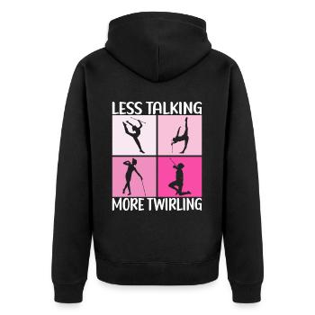 Majorette Gymnastique Majorettes Bâton Twirling - Veste à capuche bio Premium Unisexe - noir - Dos - Nico (187cm)