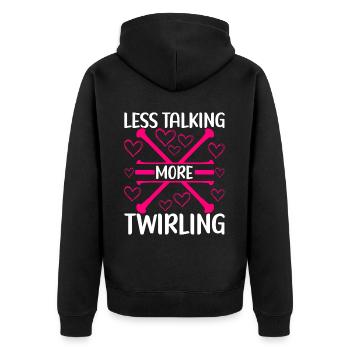 Majorette Gymnastique Majorettes Bâton Twirling - Veste à capuche bio Premium Unisexe - noir - Dos - Nico (187cm)