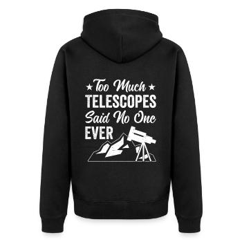 Starry Sky Night Sky Watching Stars - Unisex Premium Organic Zip Hoodie - black - Back - Nico (187cm)