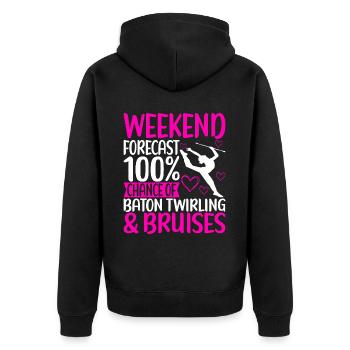Majorette Gymnastique Majorettes Bâton Twirling - Veste à capuche bio Premium Unisexe - noir - Dos - Nico (187cm)