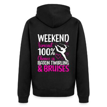 Majorette Gymnastique Majorettes Bâton Twirling - Veste à capuche bio Premium Unisexe - noir - Dos - Nico (187cm)