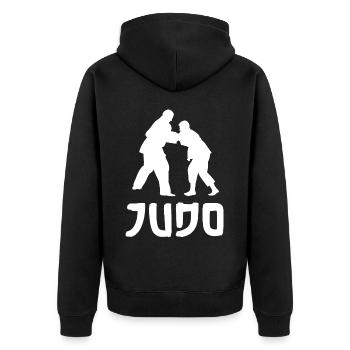 Judo - Veste à capuche bio Premium Unisexe - noir - Dos - Nico (187cm)
