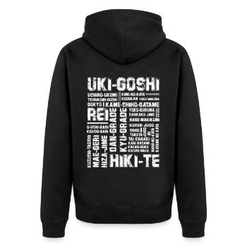 Judo - Veste à capuche bio Premium Unisexe - noir - Dos - Nico (187cm)