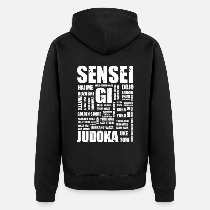 Judo - Unisex Premium Bio Zip Hoodie - Schwarz