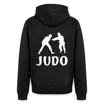 Judo - Veste à capuche bio Premium Unisexe - noir - Dos - Nico (187cm)