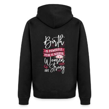LD Labour And Delivery Nurse - Unisex Premium Organic Zip Hoodie - black - Back - Nico (187cm)