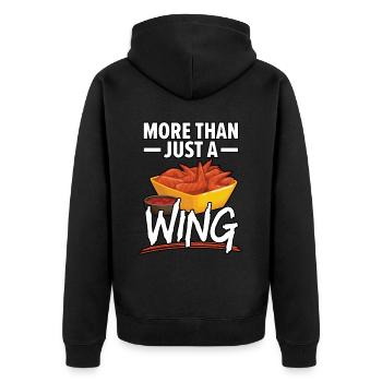 Buffalo Wings Foodie Cuisine Américaine Poulet - Veste à capuche bio Premium Unisexe - noir - Dos - Nico (187cm)